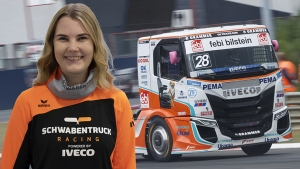 Eva Mäkinen y su Iveco S-WAY R del Schwabentruck Team