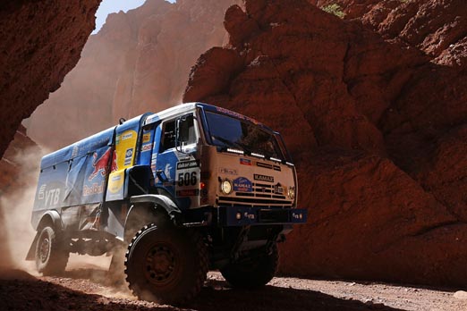 Andrey Karginov, con su Kamaz