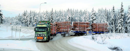 Camión de 60 toneladas en Suecia