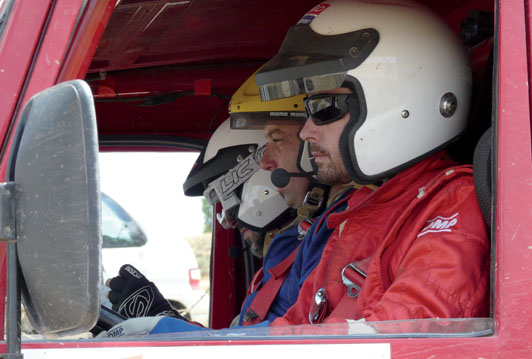 Juan Francisco Mayor y sus copilotos