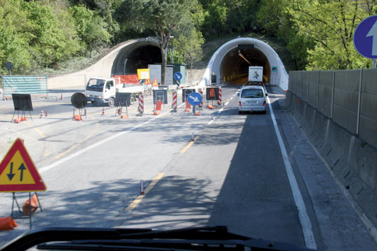 Obras durante el trayecto