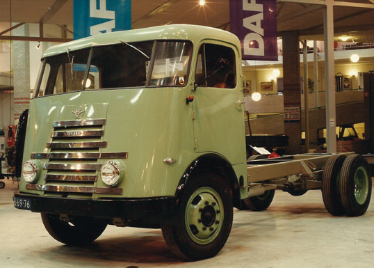 	Uno de los primeros camiones DAF restaurado en el Museo de la marca en Eindhoven.