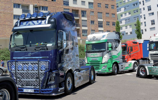 Concentración camionera en Asturias