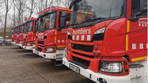 Camiones Scania de los bomberos de la Generalitat de Cataluña
