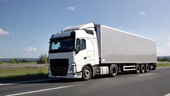 CAmión circulando por carretera 