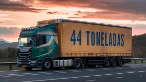 Camión cargando 44 toneladas