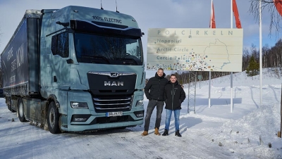 Un viaje eléctrico desde el ártico: el MAN eTGX demuestra el futuro del transporte sostenible