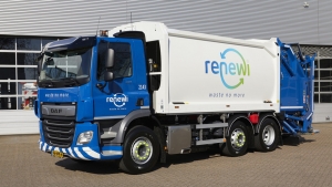 Camión de gestión de residuos DAF de la empresa Renewi