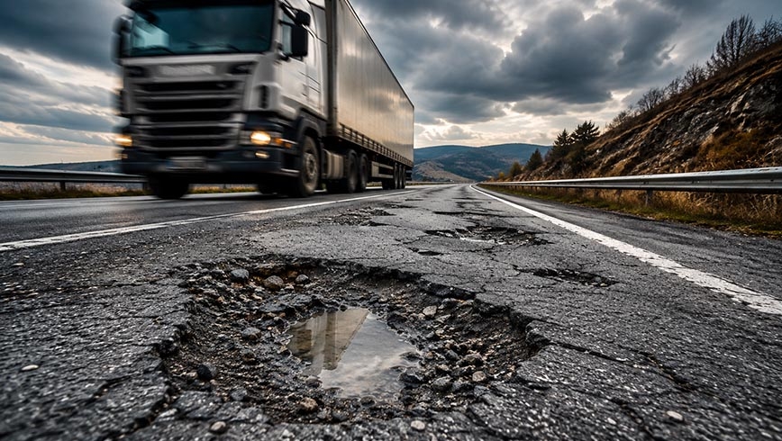 Carretera deteriorada