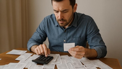 Conductor autónomo haciendo cuentas