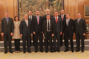 Representantes de Anfac en la reunión con El Príncipe de Asturias