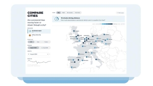 Webfleet mide qué ciudades europeas son más fáciles para furgonetas y camiones
