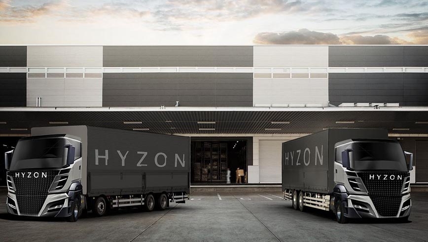 Camión de pila de hidrógeno de Hyzon Motors