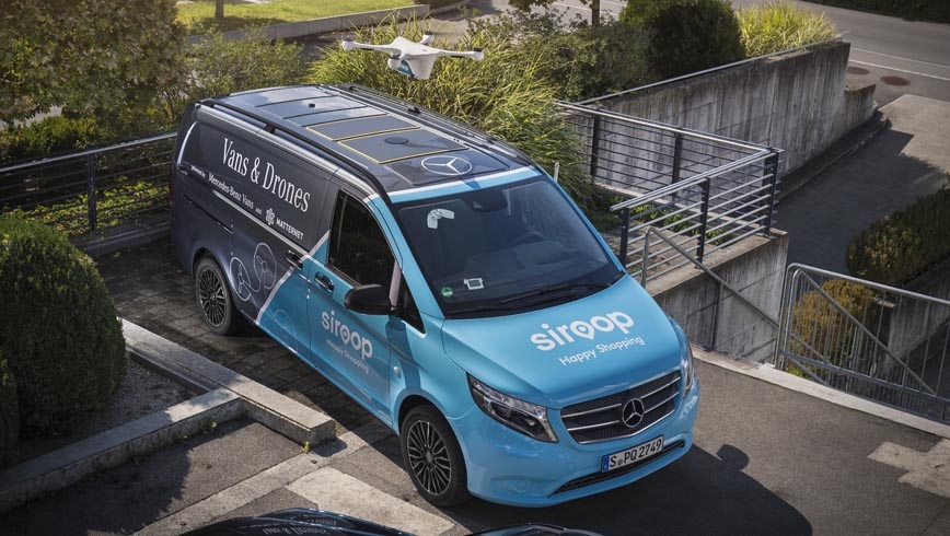 Mercedes-Benz Vito con drones