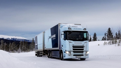 Scania Winter Test 2025: V8, gas y eléctrico a prueba en la nieve de Noruega
