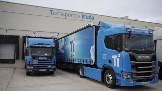 Camiones Scania de la empresa Transportes Iruña
