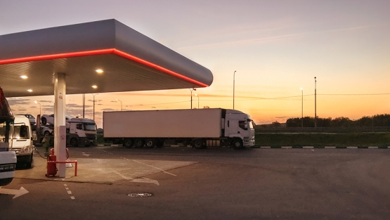 Estación de servicio para camiones