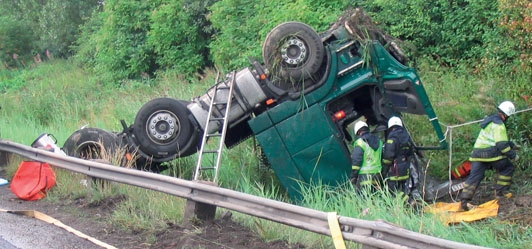 Accidentes en vías interurbanas