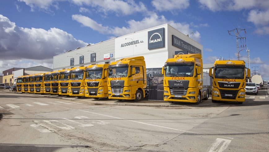 Camiones MAN TGX 18.470 de la empresa Transprotes Félix e Hijos