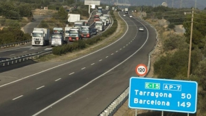 Restricciones a la circulación de camiones en Cataluña