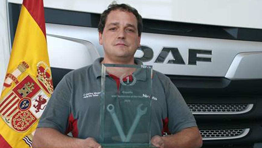 Juan Carlos Millán, ganador del Concurso Técnico del Año DAF 2019