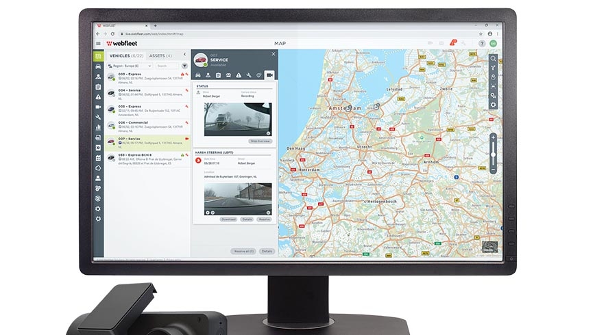 Sistema de gestión de flotas de Webfleet Solutions