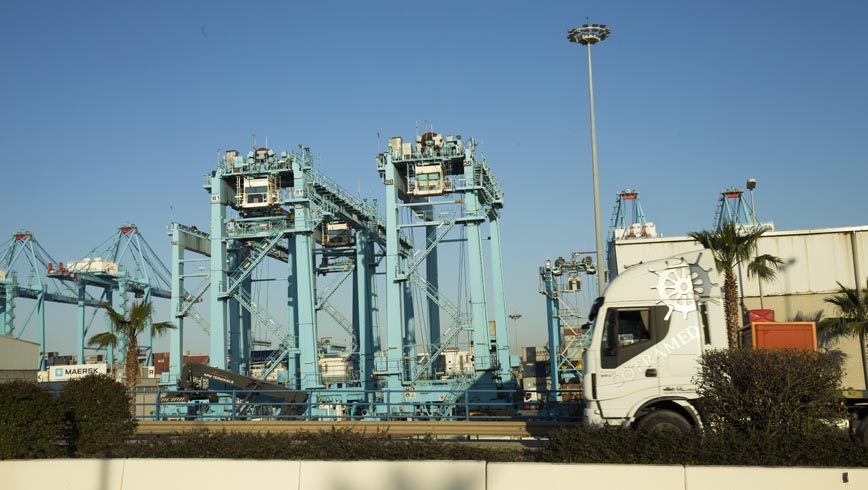 Camión en puerto de Algeciras