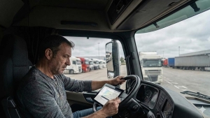 Camionero estudiando online