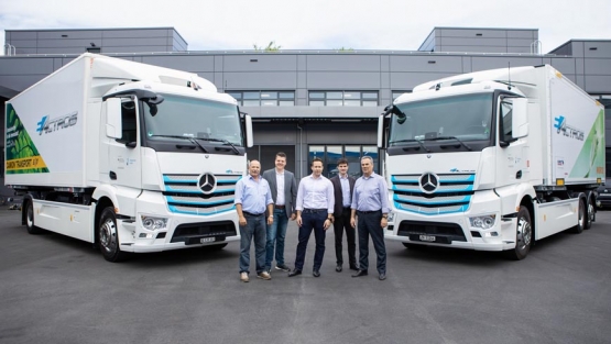 Camión eléctrico Mercedes-Benz eActros para Camion Transport y Migros