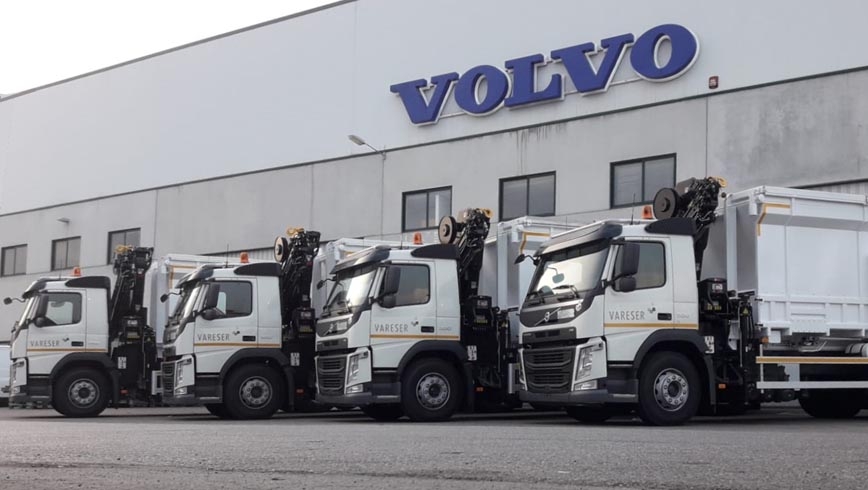 Camiones Volvo Trucks para la empresa VARESER
