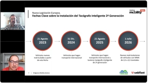 Webinar sobre tacógrafo digital versión 2 de Webfleet