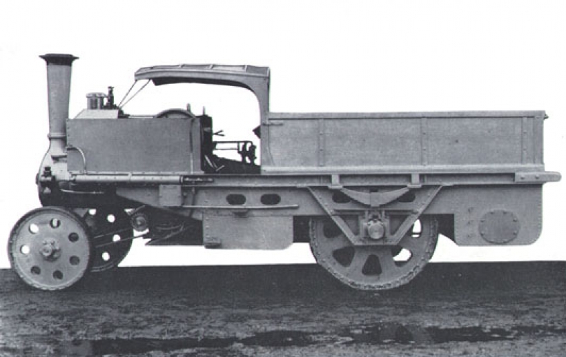 Primer Foden, camión de vapor para carretera en 1900