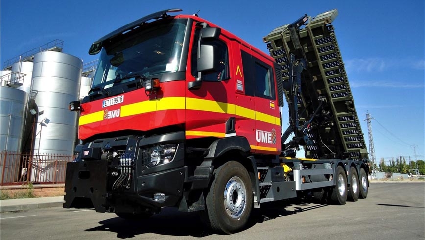 Renault Trucks C520 8x4 multipropósito contra el coronavirus