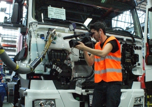Grabación del programa en la fábrica de Iveco