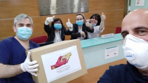 Mascarillas entregadas al Hospital de la Luz por el Grupo Invicta Motor