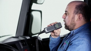 Test alcoholímetro de conductor de camión