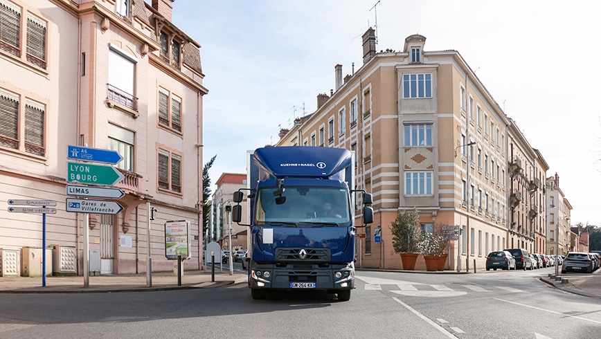 Camión eléctrico Renault Trucks E-Tech D de Kuehne+Nagel