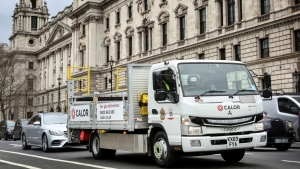Camión eléctrico FUSO eCanter en reparto urbano en Londres