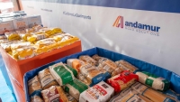 Entrega de alimentos de Andamur a Cáritas