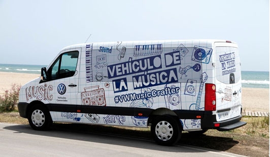 El Volkswagen Crafter es el &quot;Vehículo de la música&quot;