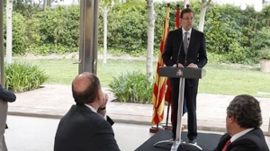 Mariano Rajoy en el Salón del Automóvil de Barcelona