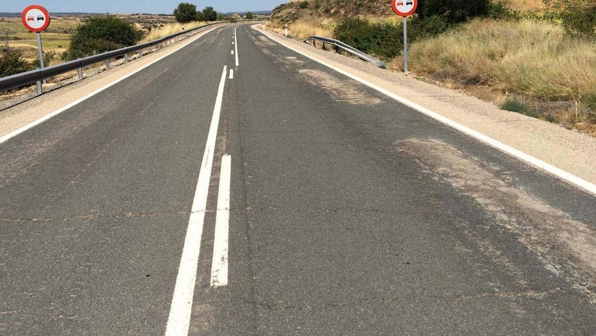 Carretera en mal estado