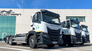 Camiones Iveco de GNL de la empresa de transporte Marcotran